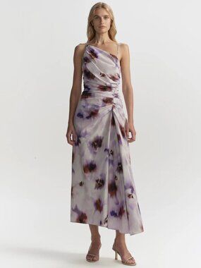 A.L.C. Juno Asymmetric Floral Midi Dress